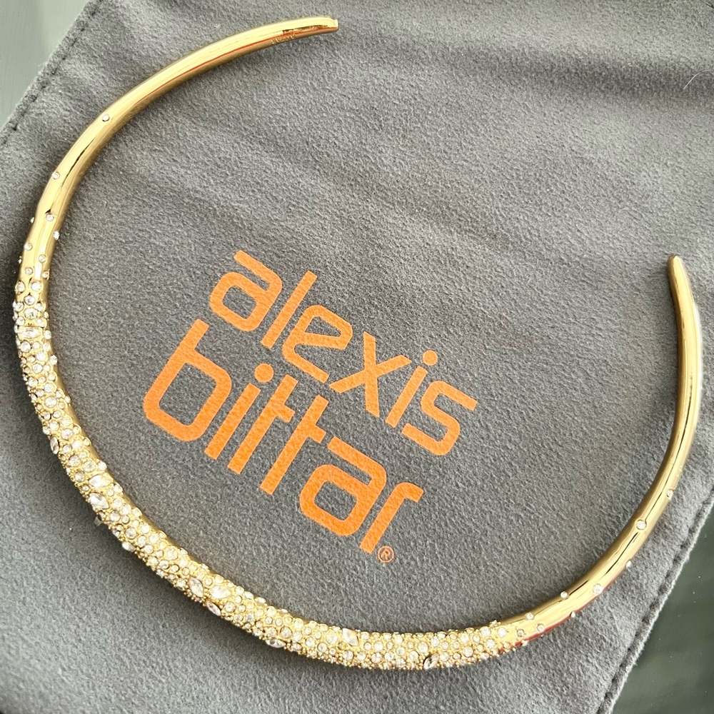 Alexis Bittar exclusive collection Swarovski gold plated necklace! ✨✨✨